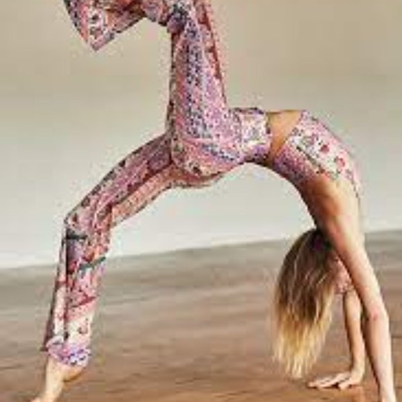 Free People Pants - NWT FP Movement Kick Start Printed Flares